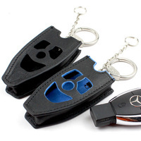 標(biāo)車族 奔馳 真皮掛鉤汽車鑰匙包 車用腰掛鑰匙套 男女適用專車專用可掛褲腰褲袢 汽車用品 藍(lán)內(nèi)bcz0343